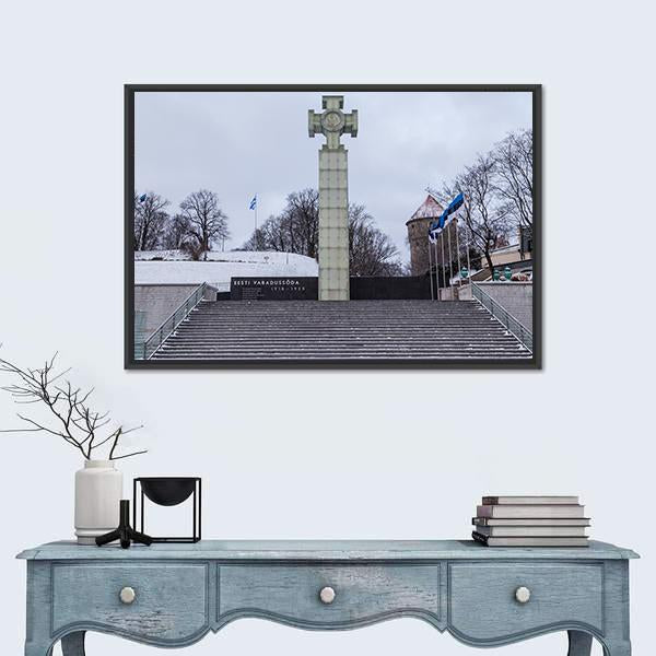 War Of Independence Victory Column Canvas Wall Art-1 Piece-Floating Frame-24" x 16"-Tiaracle