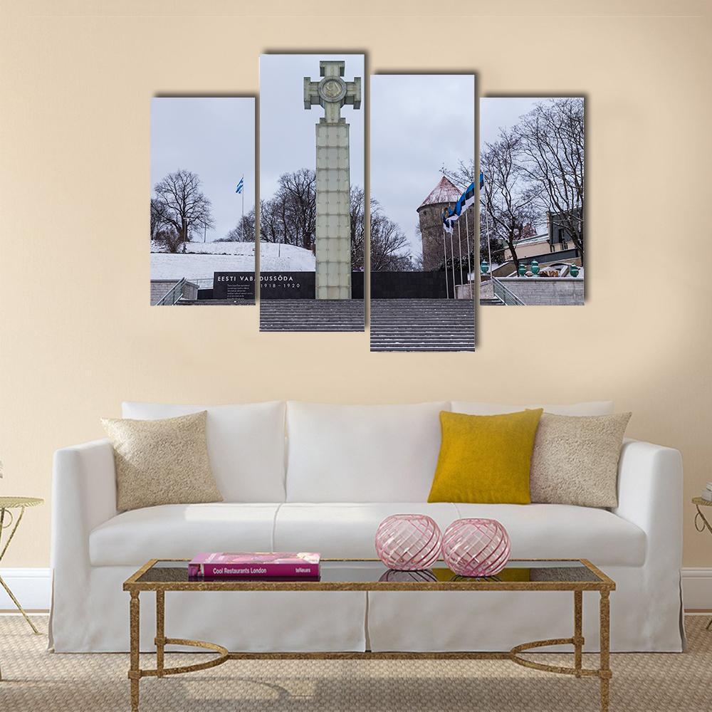 War Of Independence Victory Column Canvas Wall Art-4 Pop-Gallery Wrap-50" x 32"-Tiaracle