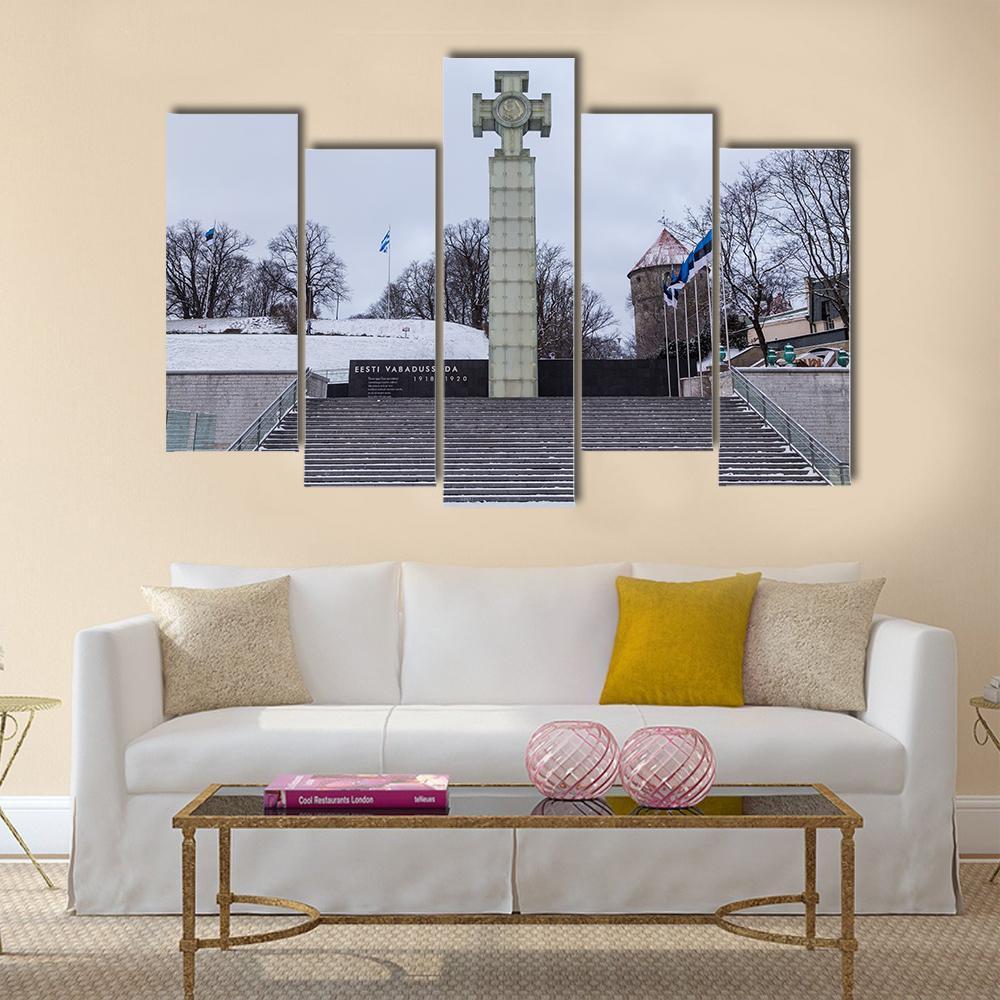 War Of Independence Victory Column Canvas Wall Art-5 Pop-Gallery Wrap-47" x 32"-Tiaracle