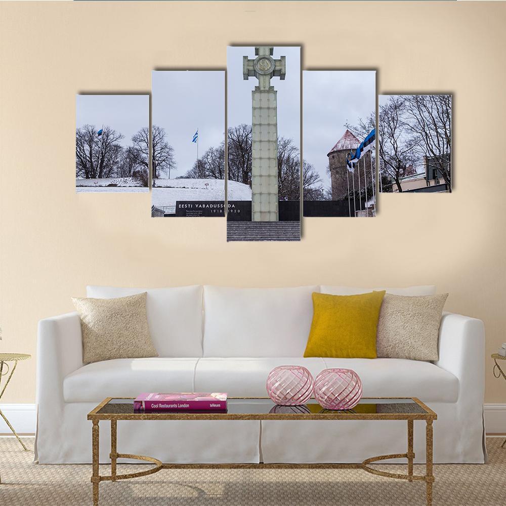 War Of Independence Victory Column Canvas Wall Art-5 Pop-Gallery Wrap-47" x 32"-Tiaracle