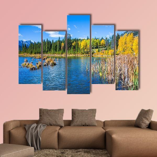 Warm Summer On The Lake Vermillon Canvas Wall Art-5 Pop-Gallery Wrap-47" x 32"-Tiaracle
