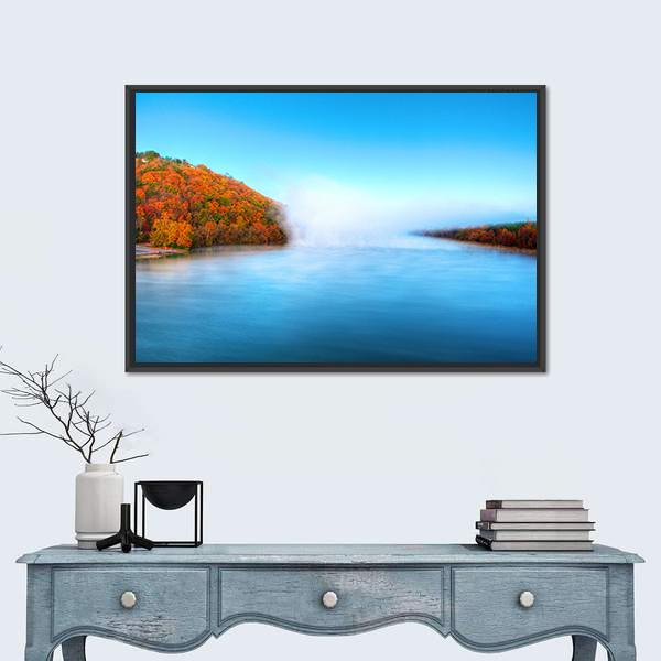 Warm Waters Of The Arkansas River Canvas Wall Art-1 Piece-Floating Frame-24" x 16"-Tiaracle