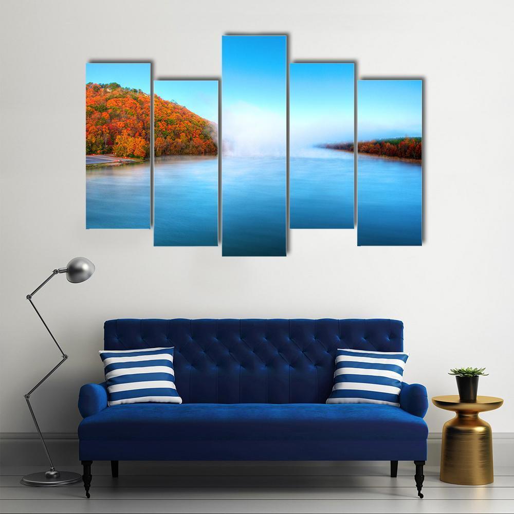 Warm Waters Of The Arkansas River Canvas Wall Art-5 Pop-Gallery Wrap-47" x 32"-Tiaracle