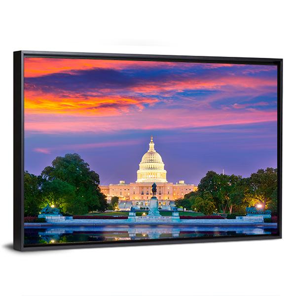 Washington DC Canvas Wall Art-5 Horizontal-Gallery Wrap-22" x 12"-Tiaracle