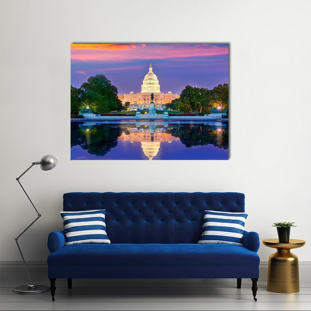 Washington DC Canvas Wall Art-1 Piece-Gallery Wrap-48" x 32"-Tiaracle