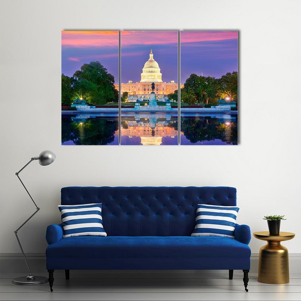 Washington DC Canvas Wall Art-3 Horizontal-Gallery Wrap-37" x 24"-Tiaracle