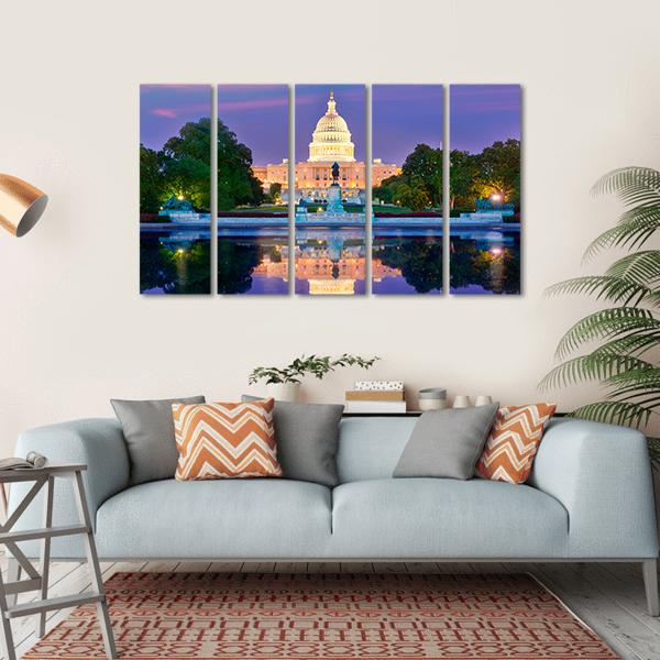 Washington DC Canvas Wall Art-5 Horizontal-Gallery Wrap-22" x 12"-Tiaracle