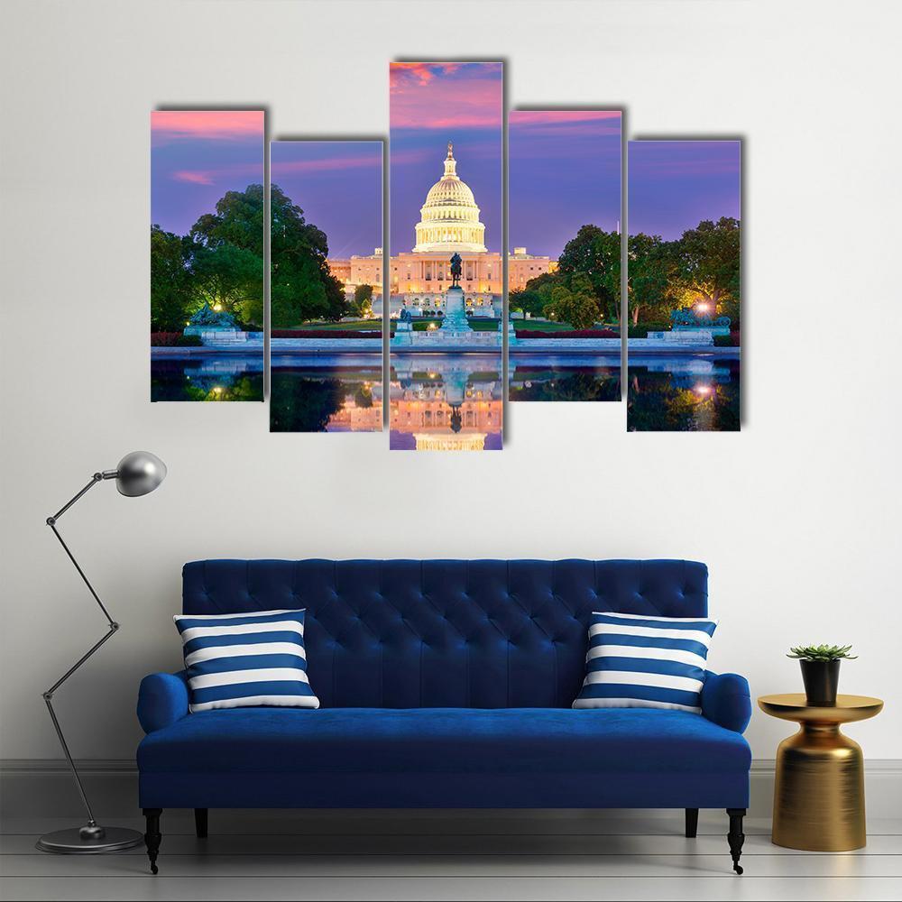 Washington DC Canvas Wall Art-3 Horizontal-Gallery Wrap-37" x 24"-Tiaracle