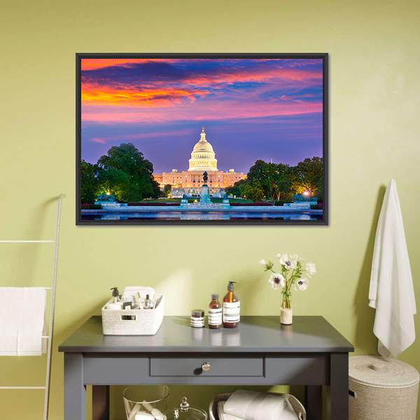Washington DC Canvas Wall Art-3 Horizontal-Gallery Wrap-25" x 16"-Tiaracle