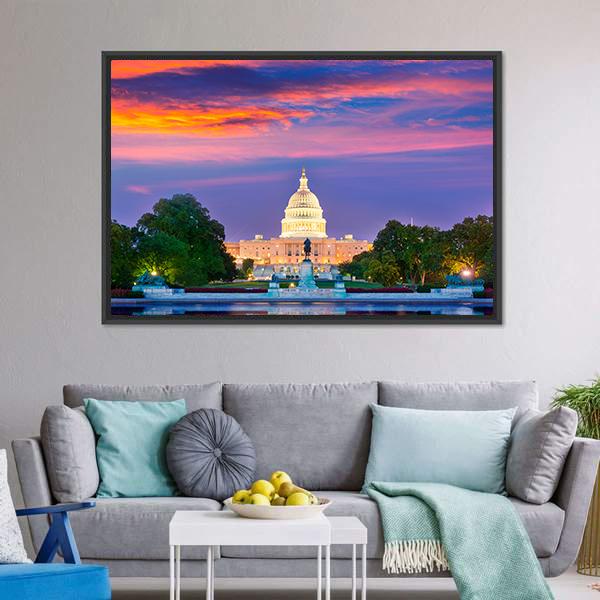 Washington DC Canvas Wall Art-3 Horizontal-Gallery Wrap-25" x 16"-Tiaracle
