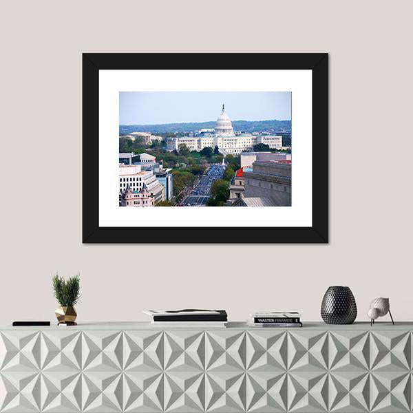 Washington DC View Canvas Wall Art-1 Piece-Framed Print-20" x 16"-Tiaracle