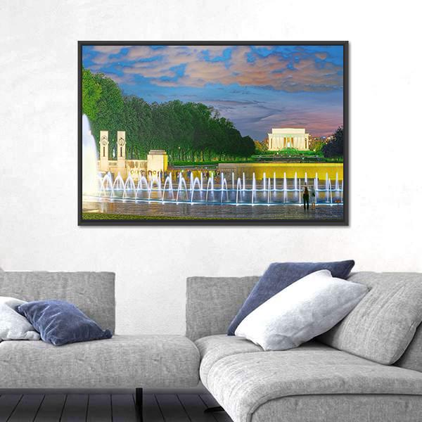 Washington Monument Canvas Wall Art-5 Horizontal-Gallery Wrap-22" x 12"-Tiaracle