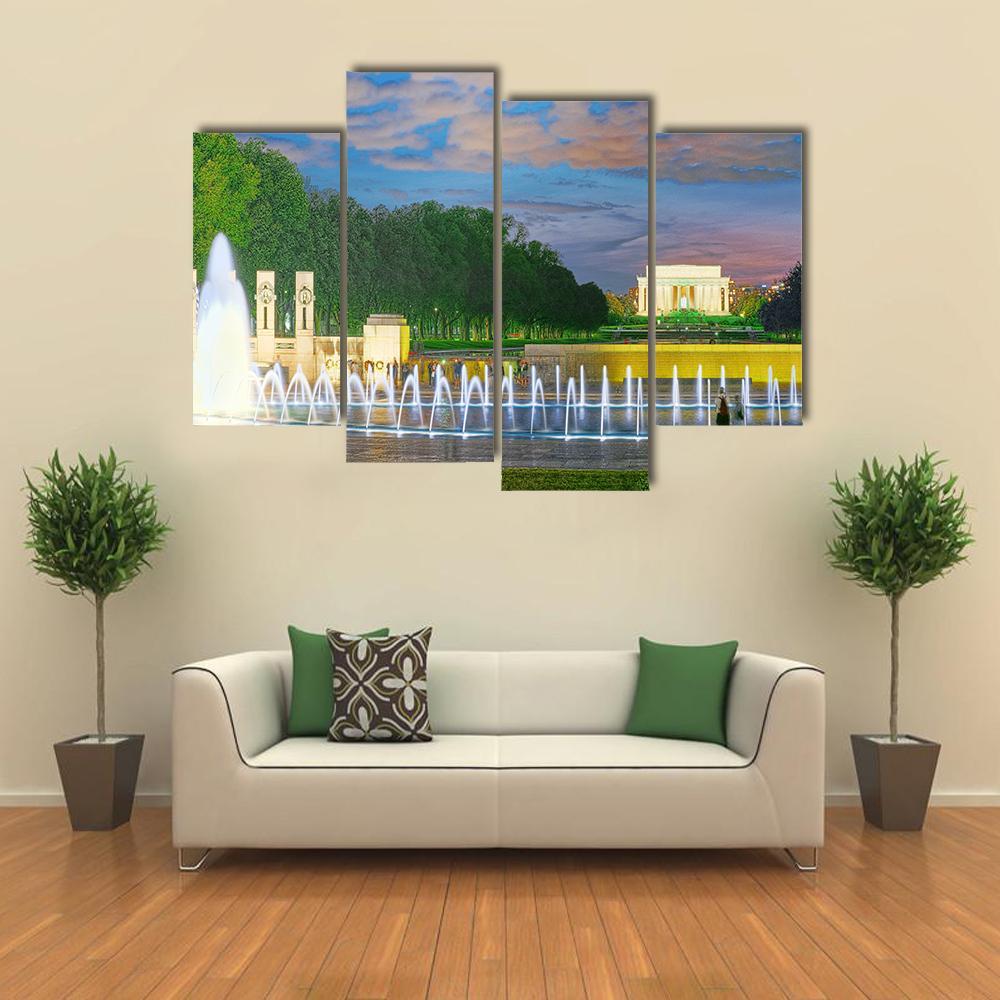 Washington Monument Canvas Wall Art-4 Pop-Gallery Wrap-50" x 32"-Tiaracle