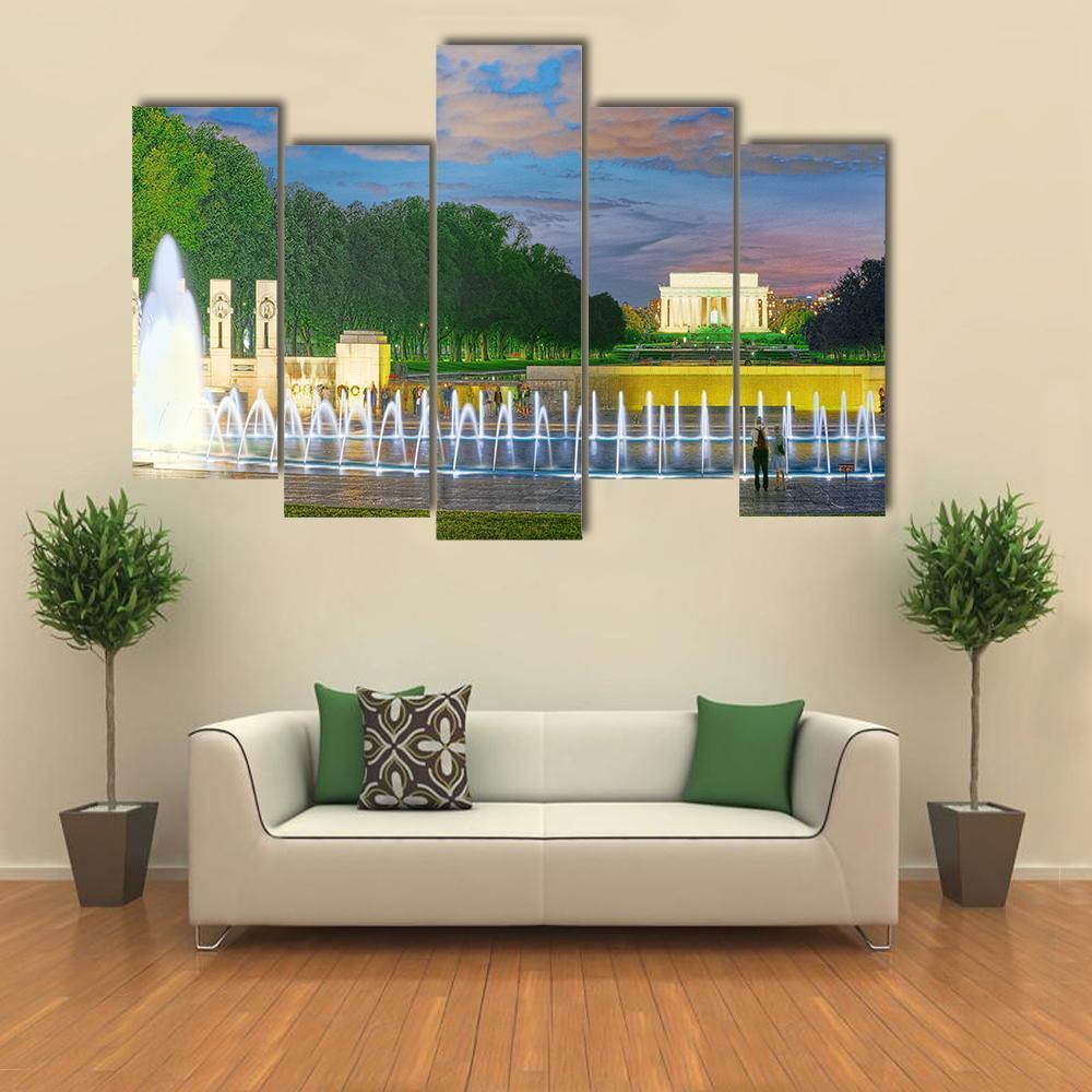 Washington Monument Canvas Wall Art-5 Pop-Gallery Wrap-47" x 32"-Tiaracle