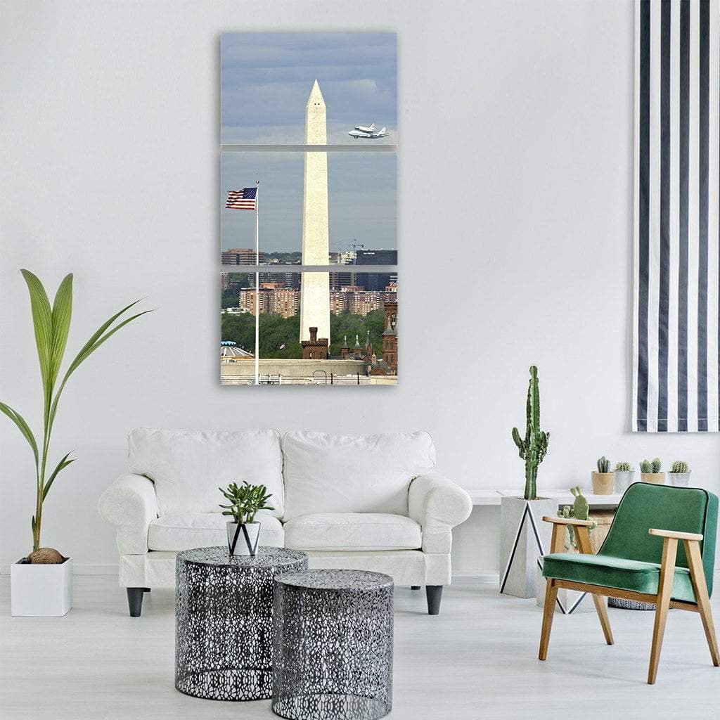 Washington Monument Vertical Canvas Wall Art-3 Vertical-Gallery Wrap-12" x 25"-Tiaracle