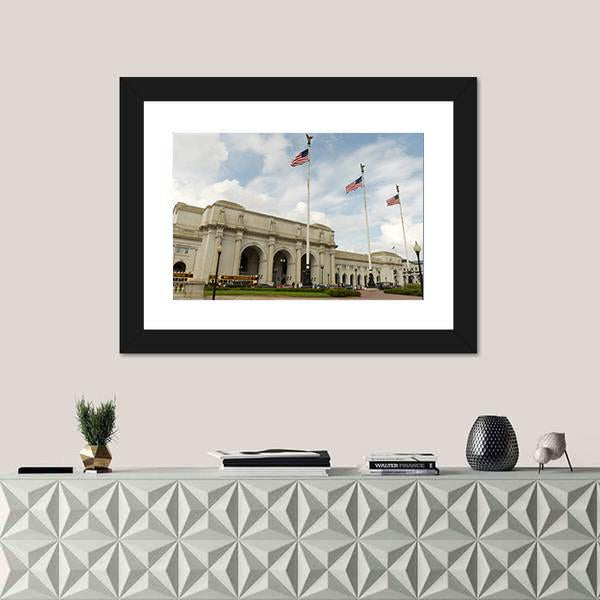 Washington Union Station Canvas Wall Art-1 Piece-Framed Print-20" x 16"-Tiaracle