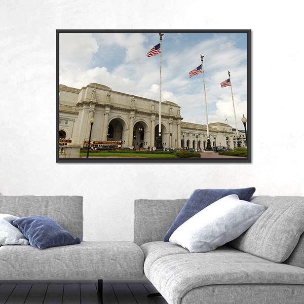 Washington Union Station Canvas Wall Art-3 Horizontal-Gallery Wrap-25" x 16"-Tiaracle