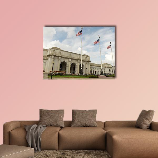 Washington Union Station Canvas Wall Art-1 Piece-Gallery Wrap-48" x 32"-Tiaracle