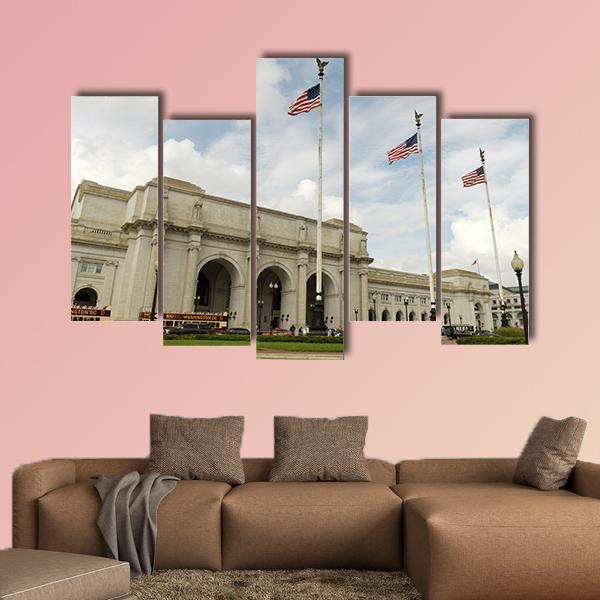 Washington Union Station Canvas Wall Art-5 Pop-Gallery Wrap-47" x 32"-Tiaracle