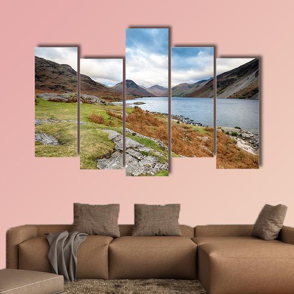 Wastwater In The Lake District Canvas Wall Art-5 Pop-Gallery Wrap-47" x 32"-Tiaracle