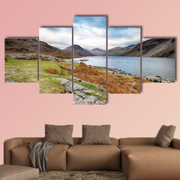 Wastwater In The Lake District Canvas Wall Art-1 Piece-Gallery Wrap-48" x 32"-Tiaracle