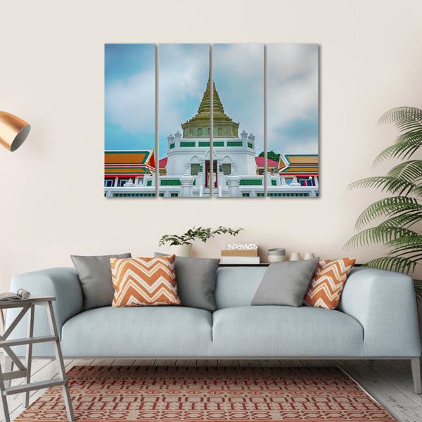 Wat Kaliyamit Woramahawihan Canvas Wall Art-4 Horizontal-Gallery Wrap-34" x 24"-Tiaracle