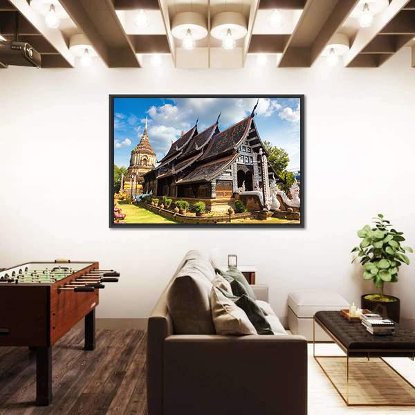 Wat Lok Molee Buddhists Temple In Thailand Canvas Wall Art-3 Horizontal-Gallery Wrap-25" x 16"-Tiaracle