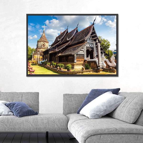 Wat Lok Molee Buddhists Temple In Thailand Canvas Wall Art-3 Horizontal-Gallery Wrap-25" x 16"-Tiaracle