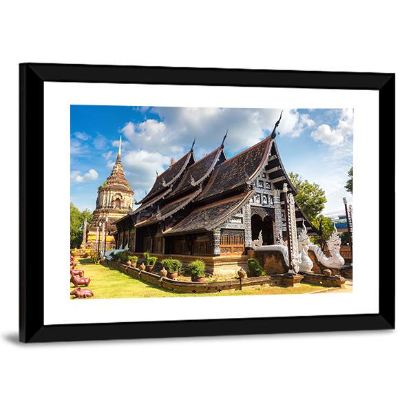 Wat Lok Molee Buddhists Temple In Thailand Canvas Wall Art-3 Horizontal-Gallery Wrap-25" x 16"-Tiaracle