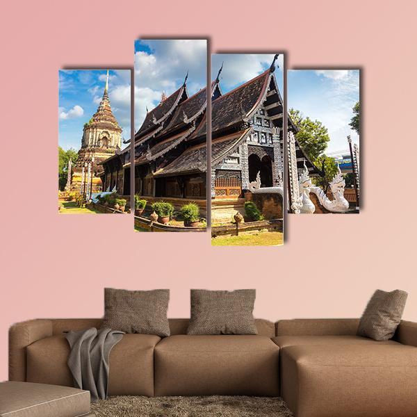 Wat Lok Molee Buddhists Temple In Thailand Canvas Wall Art-4 Pop-Gallery Wrap-50" x 32"-Tiaracle