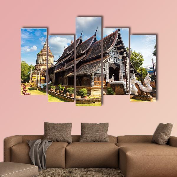 Wat Lok Molee Buddhists Temple In Thailand Canvas Wall Art-5 Pop-Gallery Wrap-47" x 32"-Tiaracle