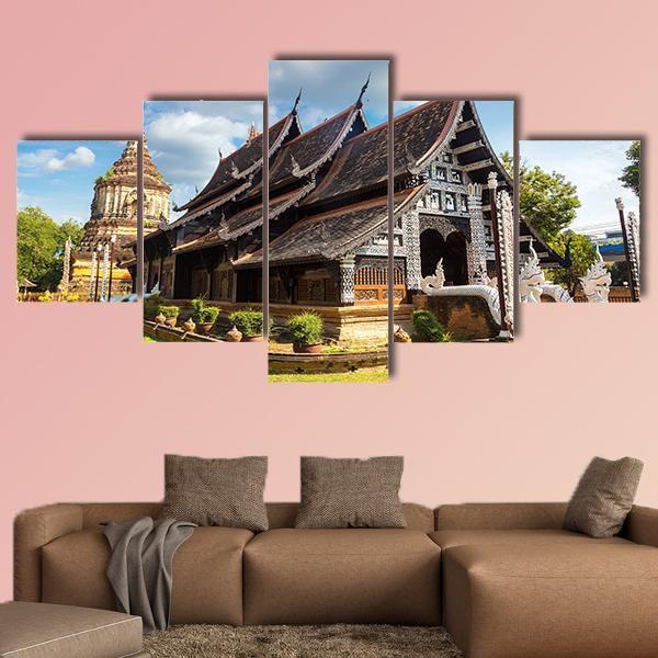 Wat Lok Molee Buddhists Temple In Thailand Canvas Wall Art-5 Star-Gallery Wrap-62" x 32"-Tiaracle