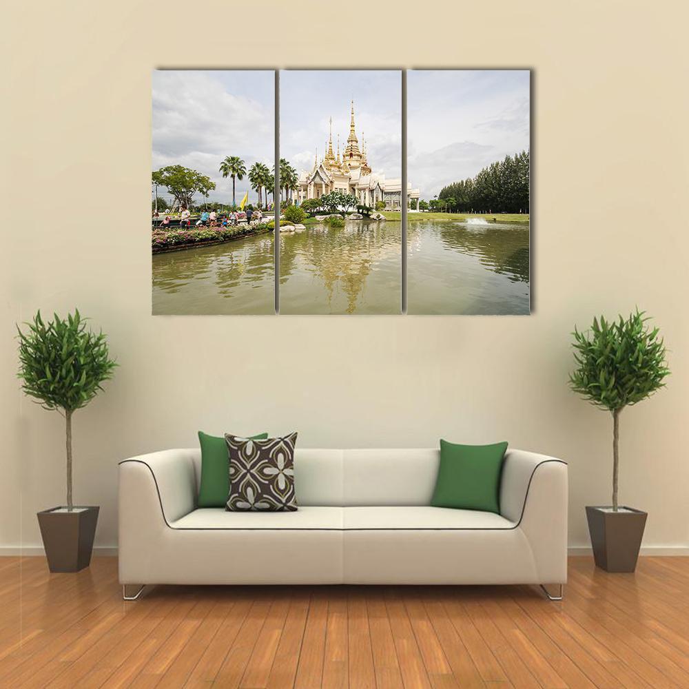 Wat Non Kum Temple Nakhon Ratchasim Canvas Wall Art-3 Horizontal-Gallery Wrap-37" x 24"-Tiaracle