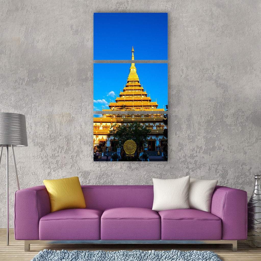 Wat Nong Waeng Church In Thailand Vertical Canvas Wall Art-3 Vertical-Gallery Wrap-12" x 25"-Tiaracle