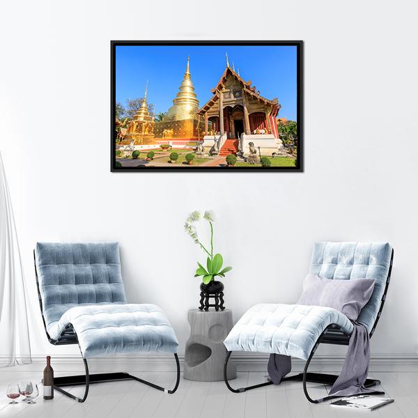Wat Phra Singh Woramahawihan Canvas Wall Art-5 Horizontal-Gallery Wrap-22" x 12"-Tiaracle
