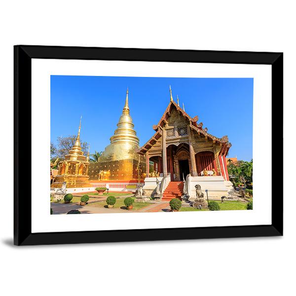Wat Phra Singh Woramahawihan Canvas Wall Art-5 Horizontal-Gallery Wrap-22" x 12"-Tiaracle