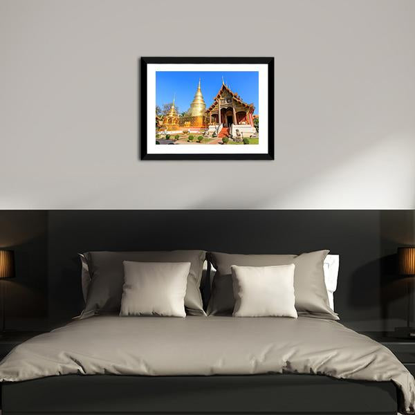 Wat Phra Singh Woramahawihan Canvas Wall Art-5 Horizontal-Gallery Wrap-22" x 12"-Tiaracle