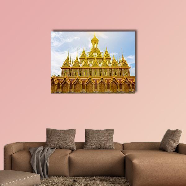 Wat Tha Sung Temple Canvas Wall Art-4 Pop-Gallery Wrap-50" x 32"-Tiaracle