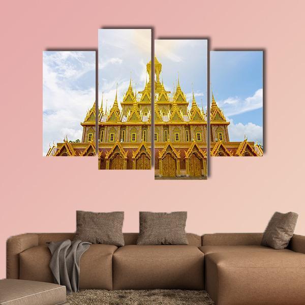 Wat Tha Sung Temple Canvas Wall Art-4 Pop-Gallery Wrap-50" x 32"-Tiaracle