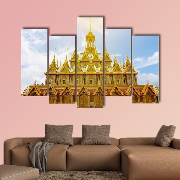 Wat Tha Sung Temple Canvas Wall Art-5 Pop-Gallery Wrap-47" x 32"-Tiaracle