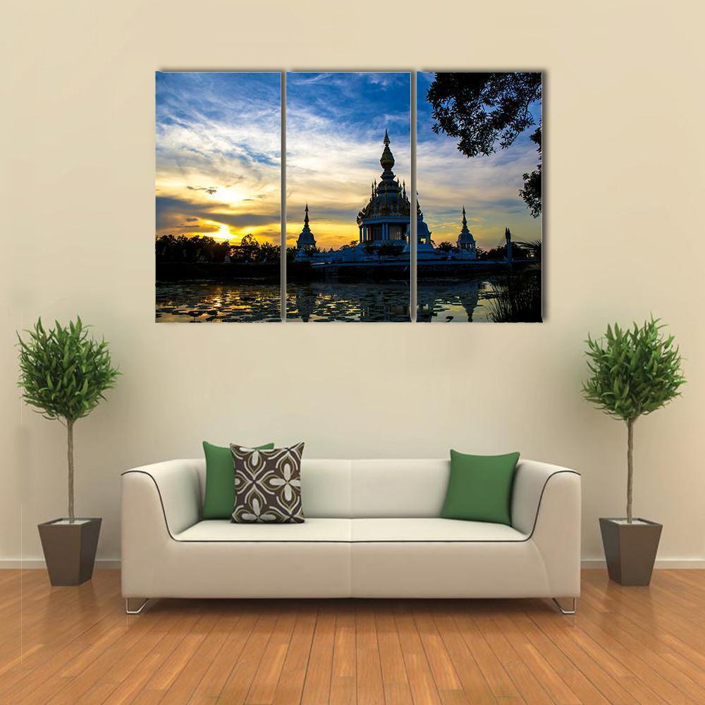 Wat Thong Sed Thi Temple Canvas Wall Art-3 Horizontal-Gallery Wrap-37" x 24"-Tiaracle