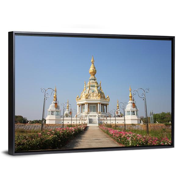 Wat Thung Millionaire Temple Canvas Wall Art-3 Horizontal-Gallery Wrap-25" x 16"-Tiaracle