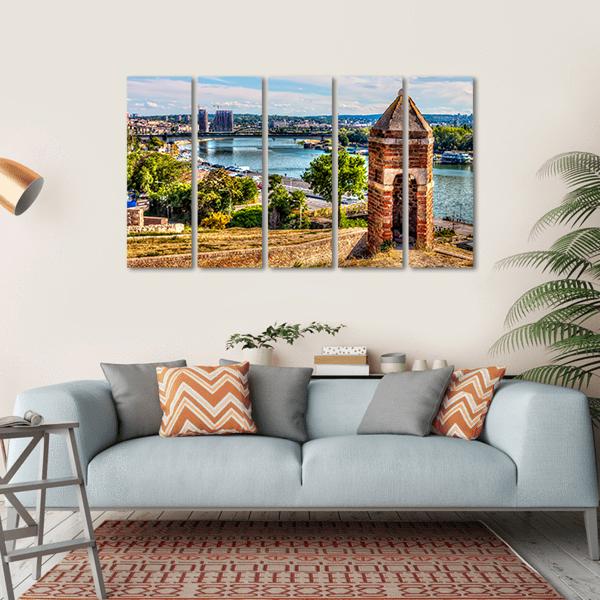 Watch Tower On The Kalemegdan Fortress Canvas Wall Art-5 Horizontal-Gallery Wrap-22" x 12"-Tiaracle