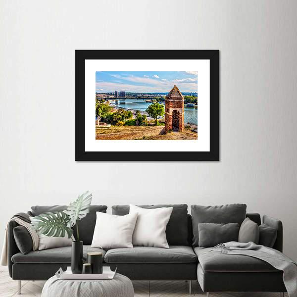 Watch Tower On The Kalemegdan Fortress Canvas Wall Art-3 Horizontal-Gallery Wrap-25" x 16"-Tiaracle