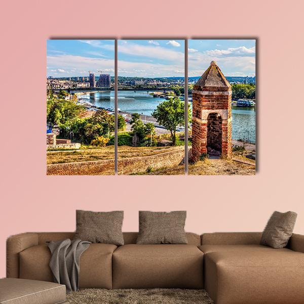 Watch Tower On The Kalemegdan Fortress Canvas Wall Art-3 Horizontal-Gallery Wrap-25" x 16"-Tiaracle