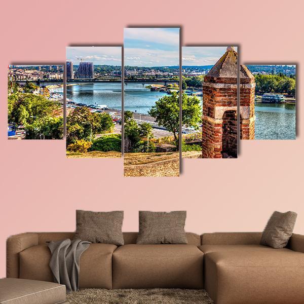Watch Tower On The Kalemegdan Fortress Canvas Wall Art-5 Star-Gallery Wrap-62" x 32"-Tiaracle