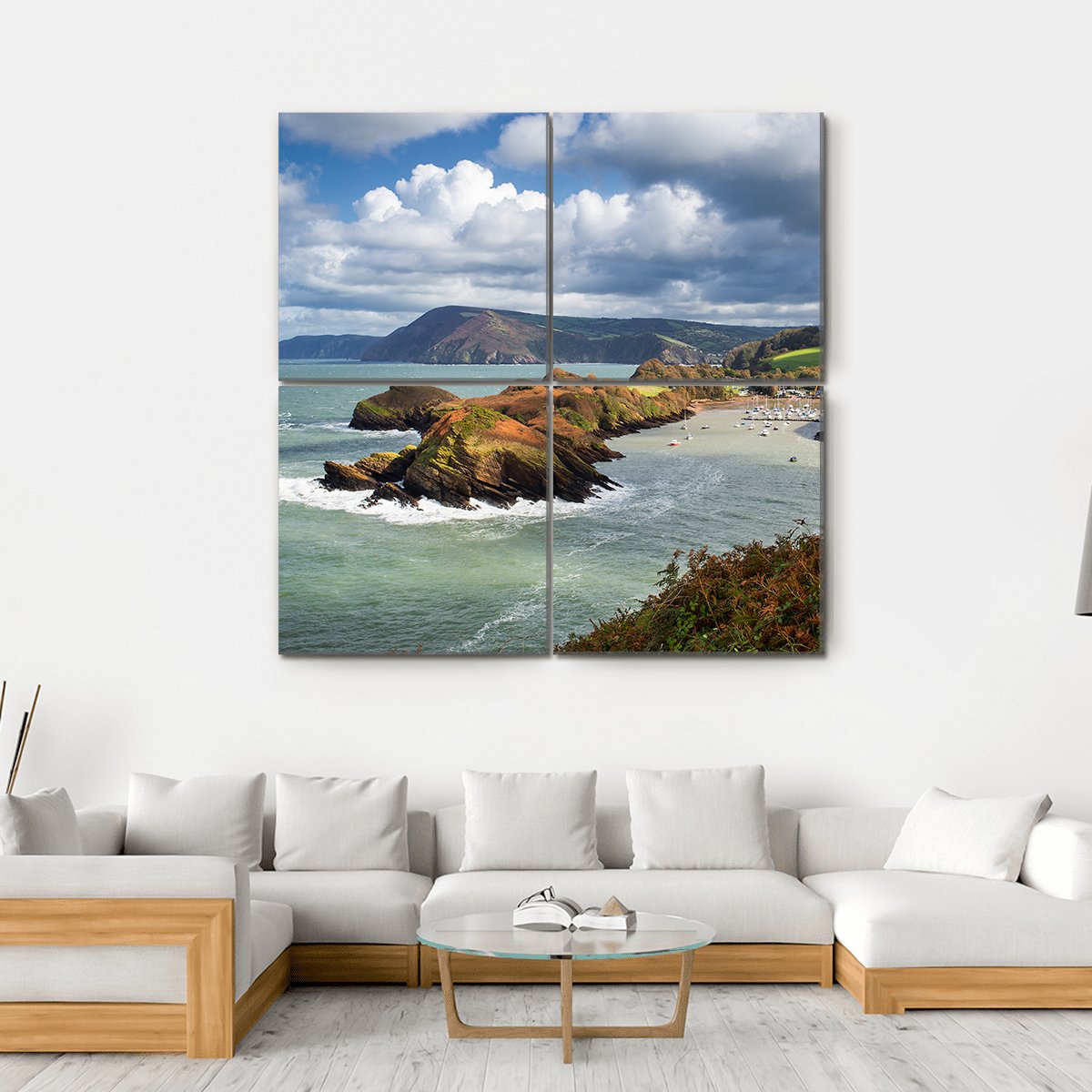 Water Mouth Bay Canvas Wall Art-4 Square-Gallery Wrap-17" x 17"-Tiaracle