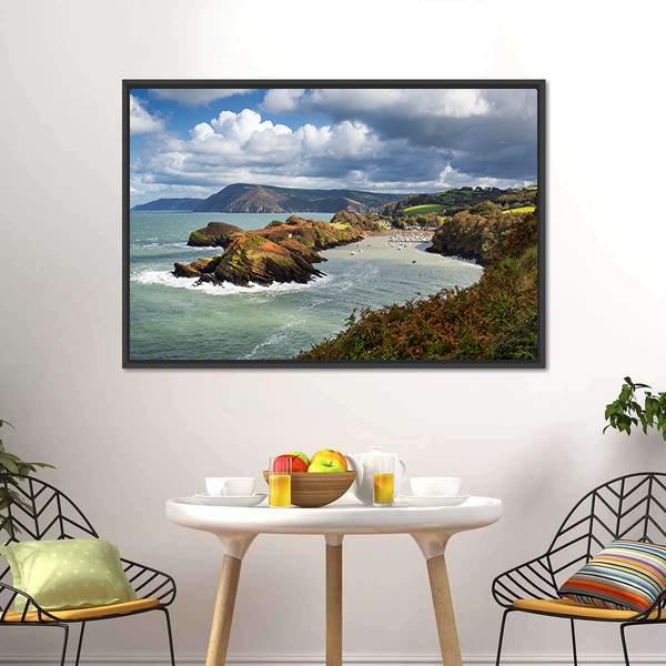 Water Mouth Bay Canvas Wall Art-1 Piece-Floating Frame-24" x 16"-Tiaracle