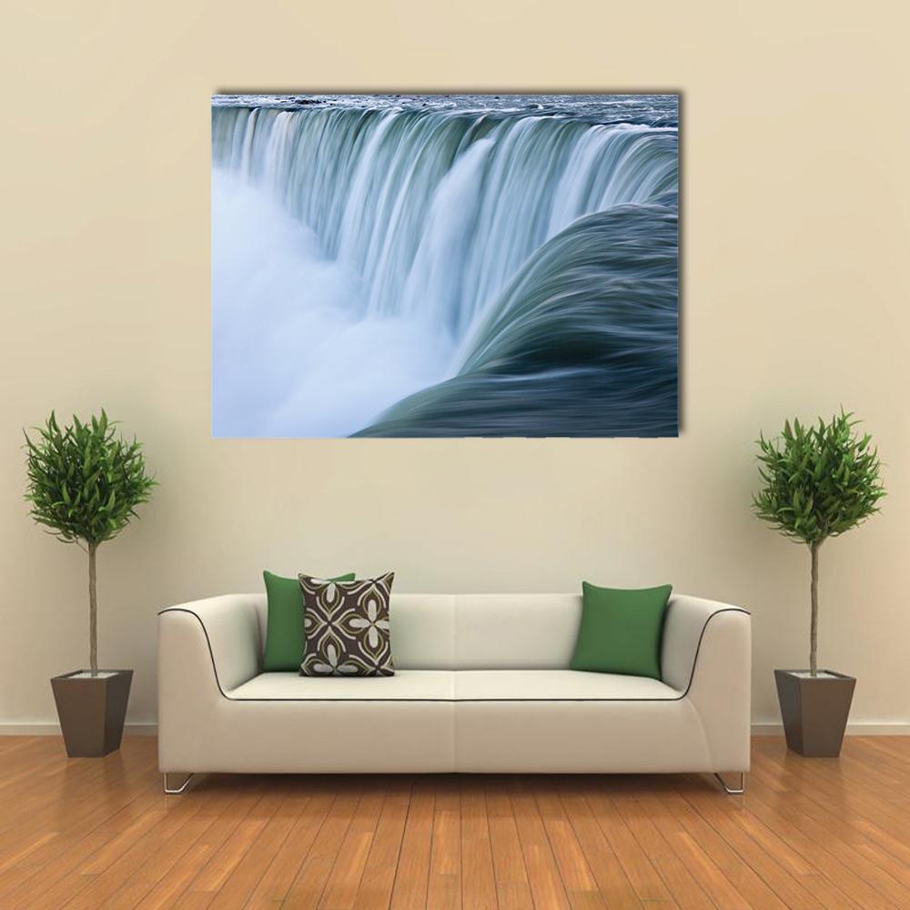 Water over Niagara Falls Canvas Wall Art-3 Horizontal-Gallery Wrap-25" x 16"-Tiaracle