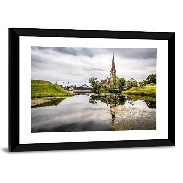 Church In Churchill Park Canvas Wall Art-3 Horizontal-Gallery Wrap-25" x 16"-Tiaracle